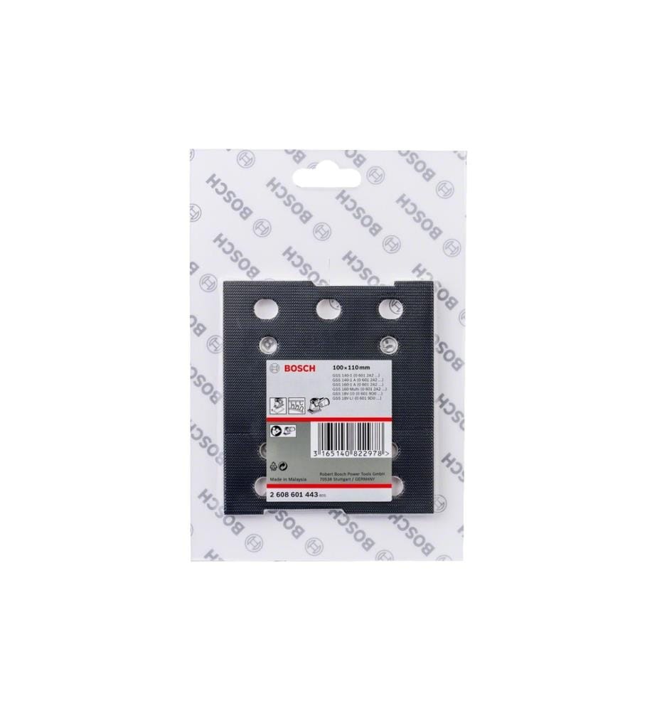 BOSCH - Professional Plaque d'affûtage avec velcro, 110 x 100 mm