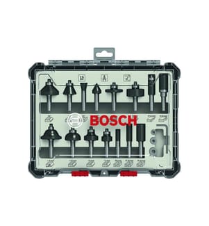 BOSCH - Professional Kits de fraise tige de 8 mm 15 parties