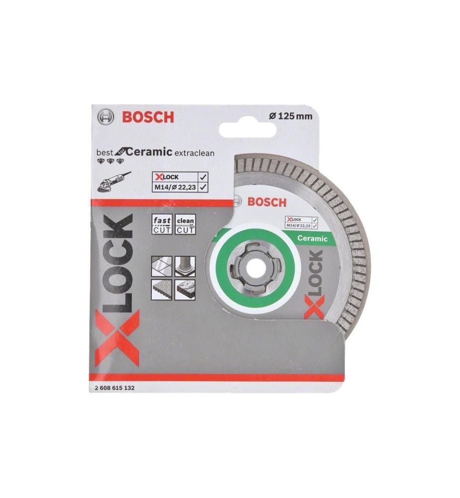 BOSCH - Professional Disque à tronçonner diamanté X-LOCK Ceramic Extra Clean Turbo 125 mm