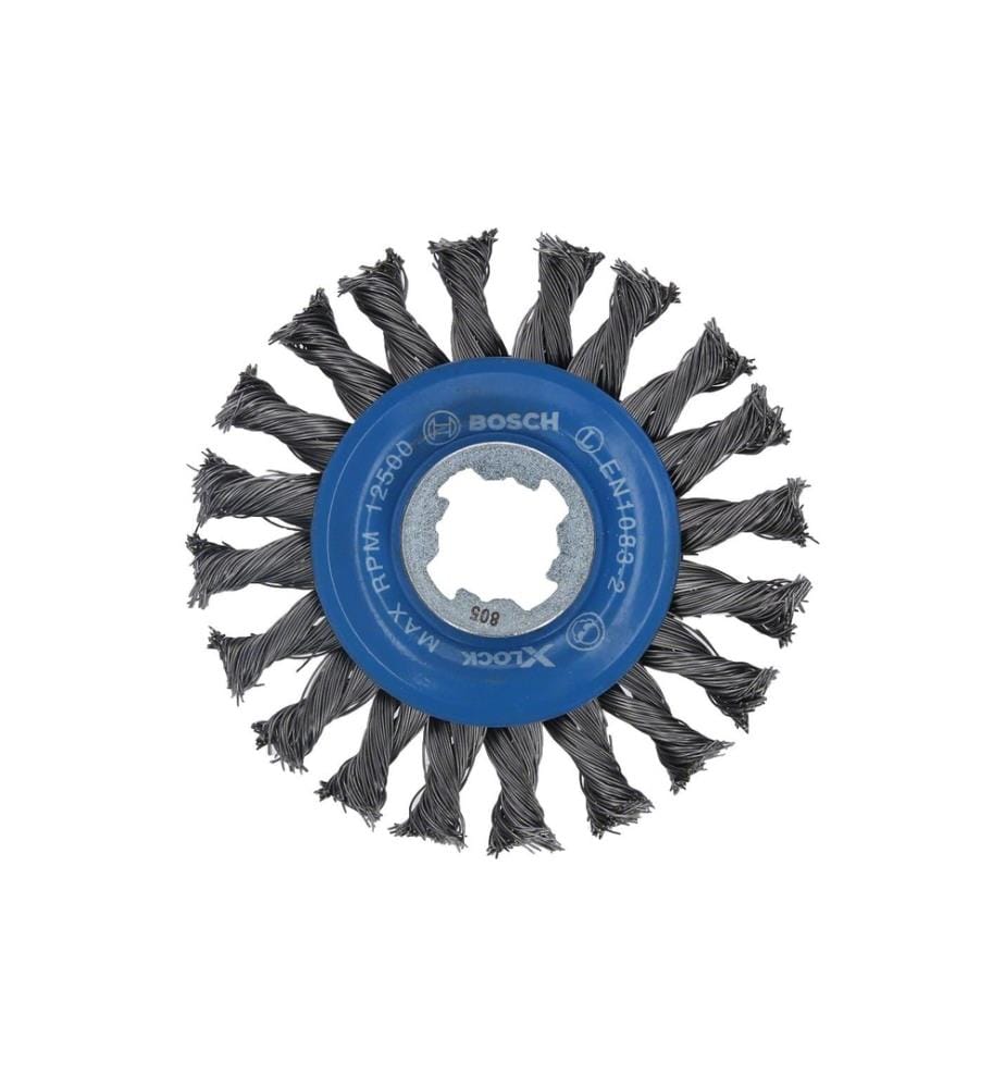 BOSCH - Professional Brosse à disque X-LOCK 115 mm, fil d'acier noué