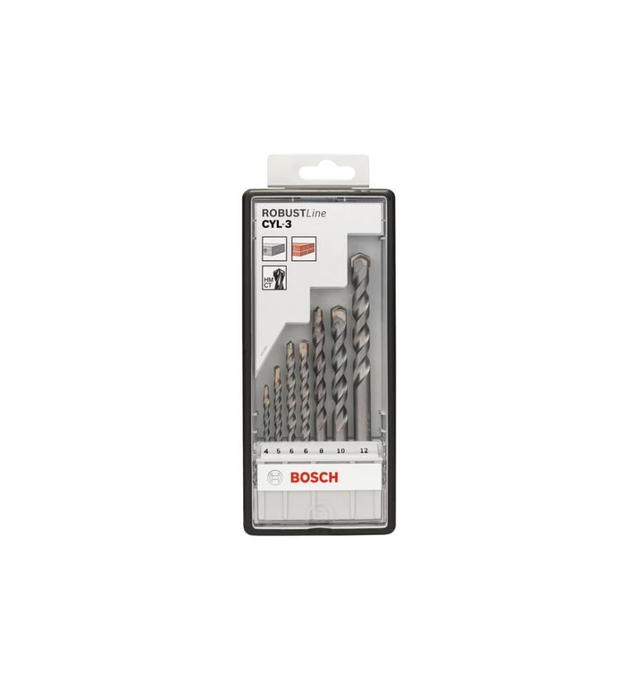 BOSCH - Professional Kits de forets pour béton CYL-3, 4 - 12 mm, 7 pièces