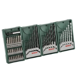 BOSCH - Jeu de forets et d'embouts Mini-X-Line, Multipack 3+1