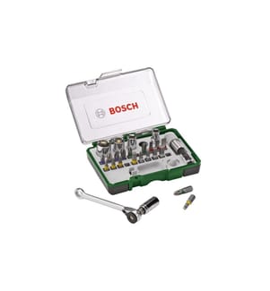 BOSCH - Jeu d'embouts de vissage et de cliquets, 27 pièces