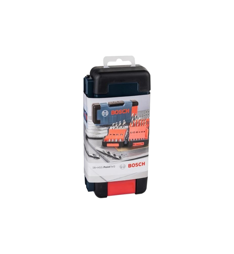 BOSCH - Jeu de forets hélicoïdaux HSS PointTeQ, 18 pièces