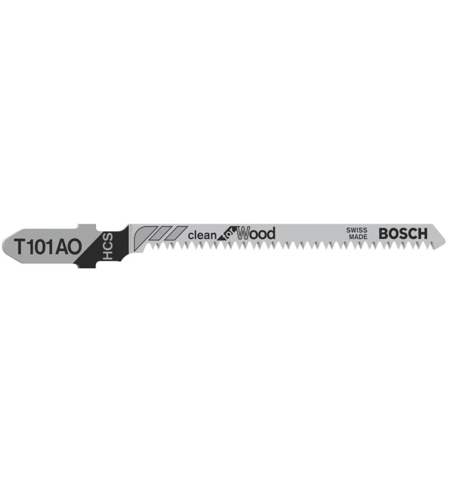 BOSCH - Professional Jeux de lames de scie sauteuse T 101 AO Clean for Wood, 5 pièces