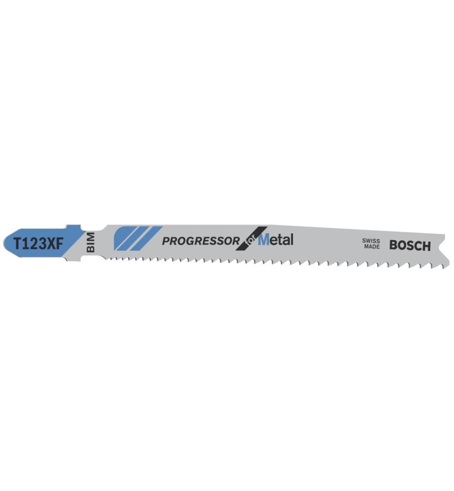 BOSCH - Professional Jeux de lames de scie sauteuse T 123 XF Progressor for Metal, 5 pièces