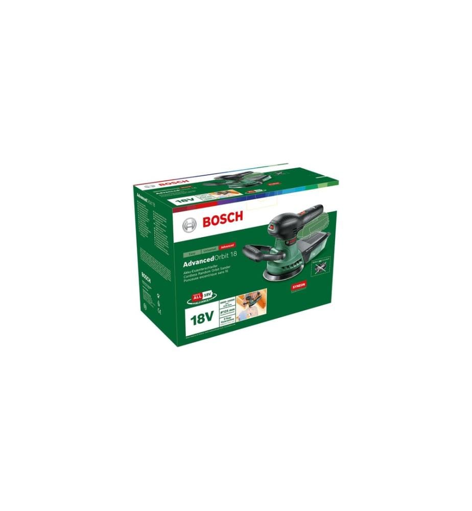BOSCH - Ponceuses excentriques sans fil Advanced Orbit 18, Solo
