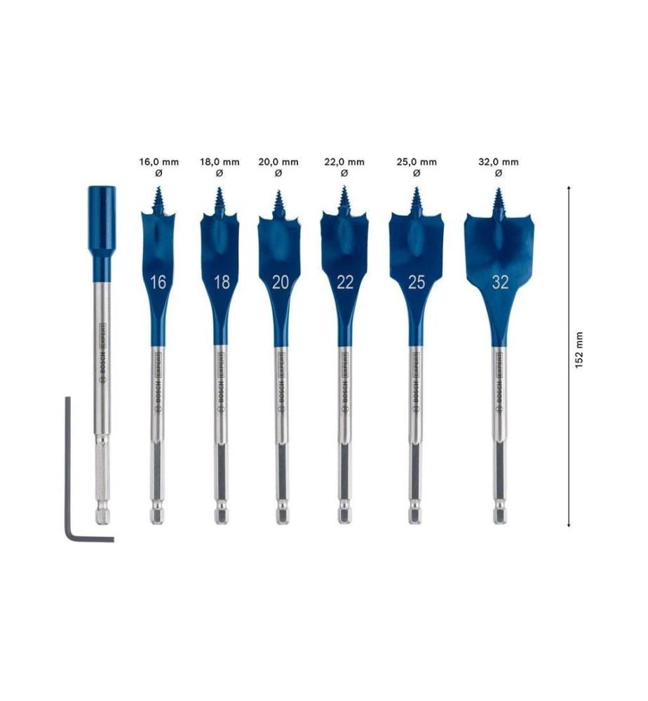 BOSCH - Professional Flachfräsbohrer-Set Expert Self Cut Speed, 7-teilig