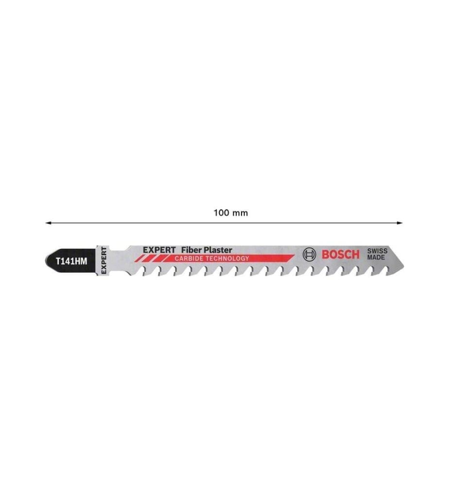BOSCH - Professional Lame de scie sauteuse EXPERT Fiber Plaster T 141 HM, 3 pièces