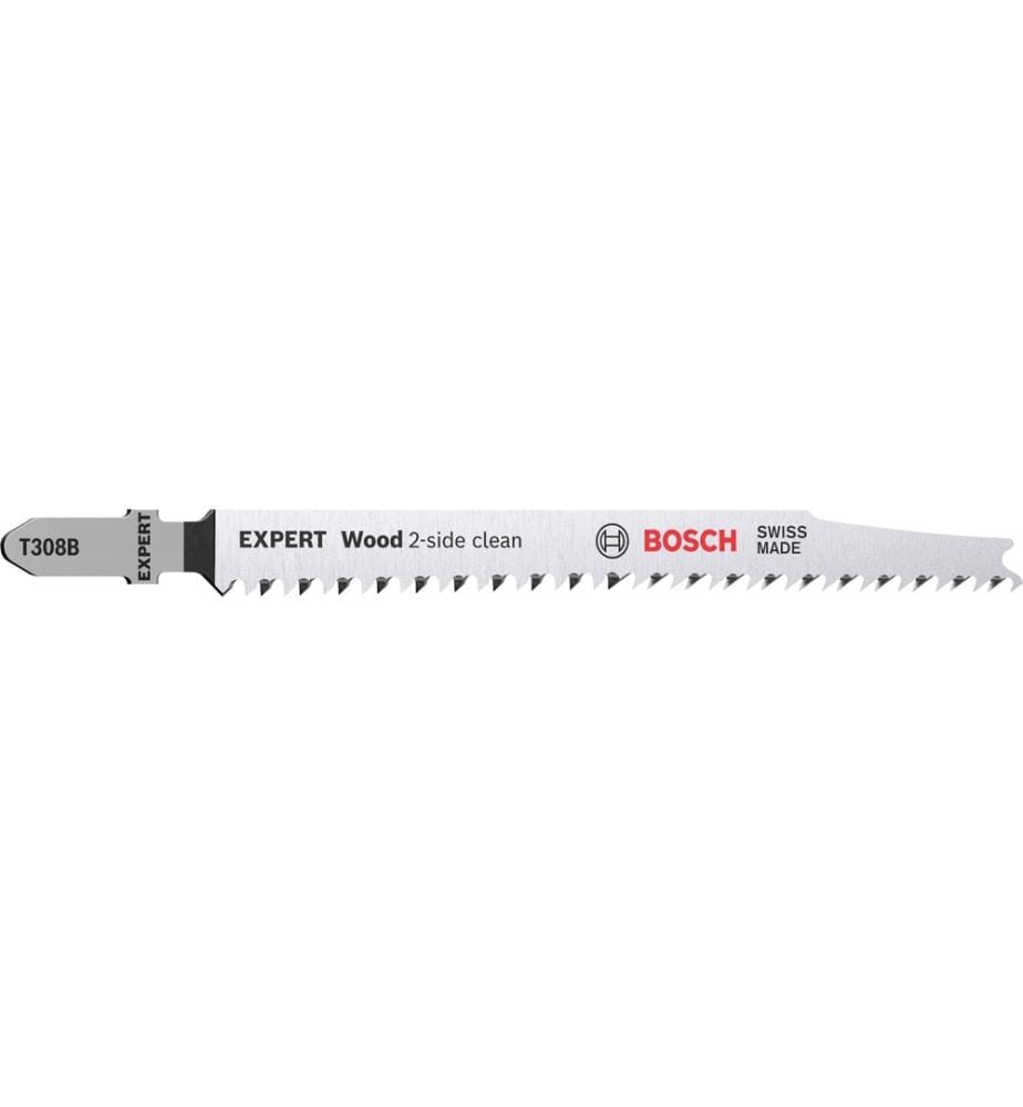 BOSCH - Professional Lame de scie sauteuse EXPERT Wood 2-side clean T 308 B, 3 pièces