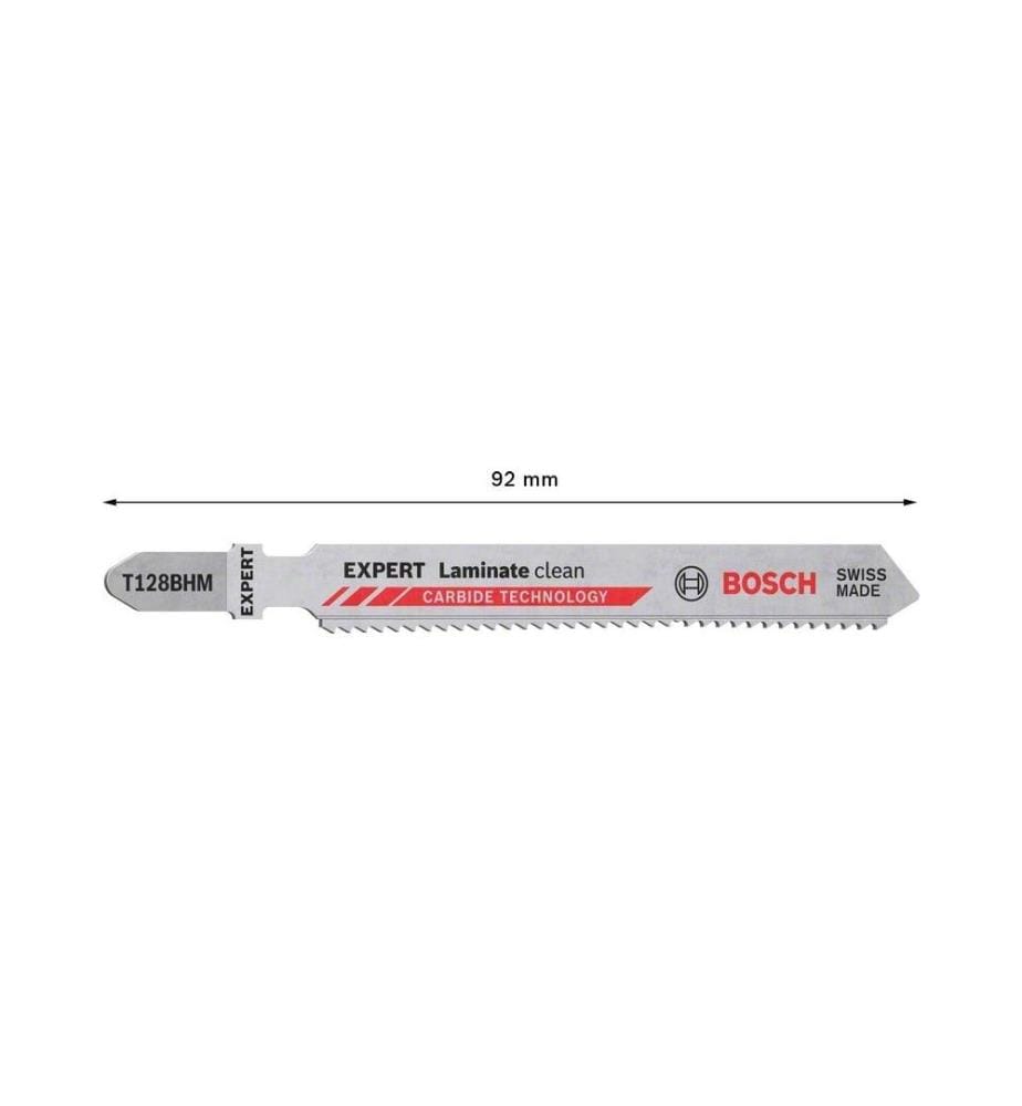 BOSCH - Professional Lame de scie sauteuse EXPERT Laminate Clean T128 BHM, 3 pièces