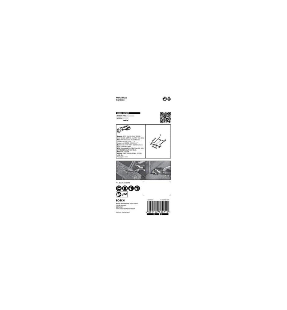 BOSCH - Professional Lame de scie plongeante EXPERT MetalMax PAIZ 32 AIT 50 x 32 mm