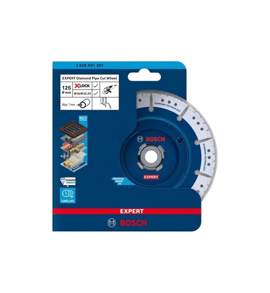 BOSCH - Professional Disque de coupe diamanté Expert Diamond Pipe Cut Wheel, 125 mm