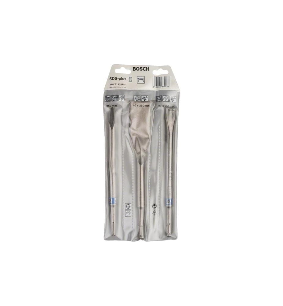 BOSCH - Professional Kits de burins SDS Plus 3 parties