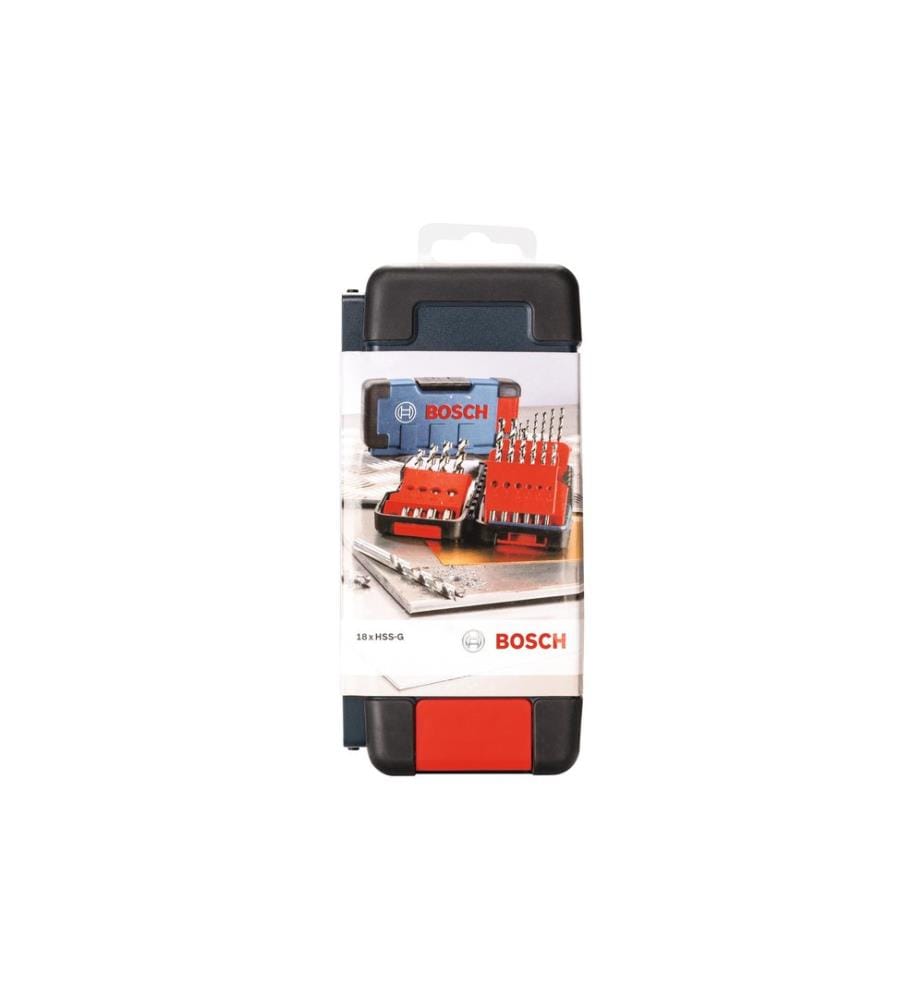 Bosch set de forets à métaux HSS-G, 18 pièces