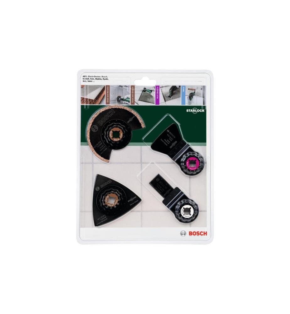 Set de lames pour carrelage Bosch Starlock 4 pièces