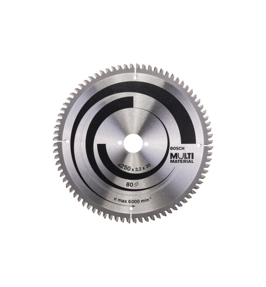 Bosch Professional Lame de scie circulaire Multi Matériaux, 250 x 30 x 3.2 mm, Z 80