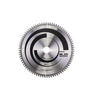 Bosch Professional Lame de scie circulaire Multi Matériaux, 250 x 30 x 3.2 mm, Z 80