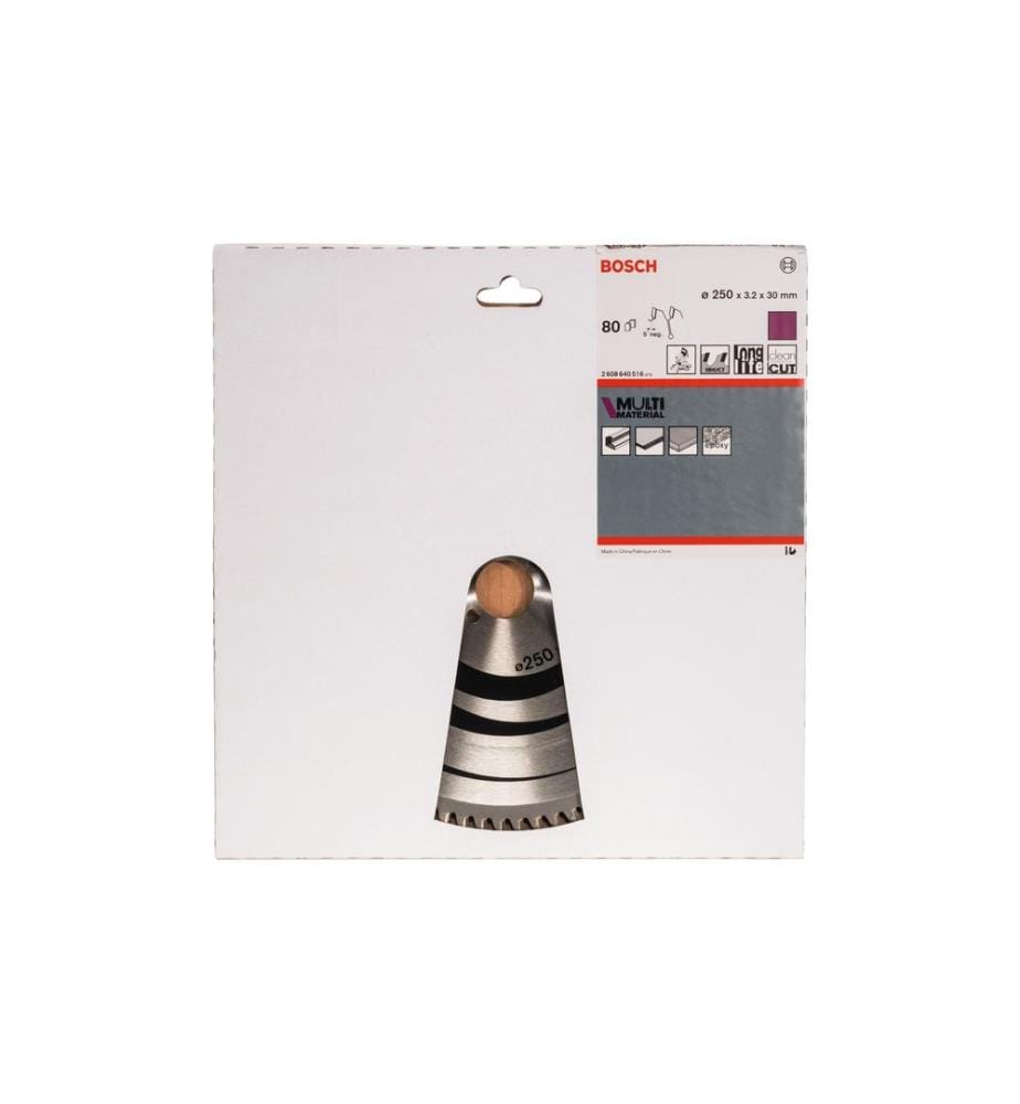 Bosch Professional Lame de scie circulaire Multi Matériaux, 250 x 30 x 3.2 mm, Z 80