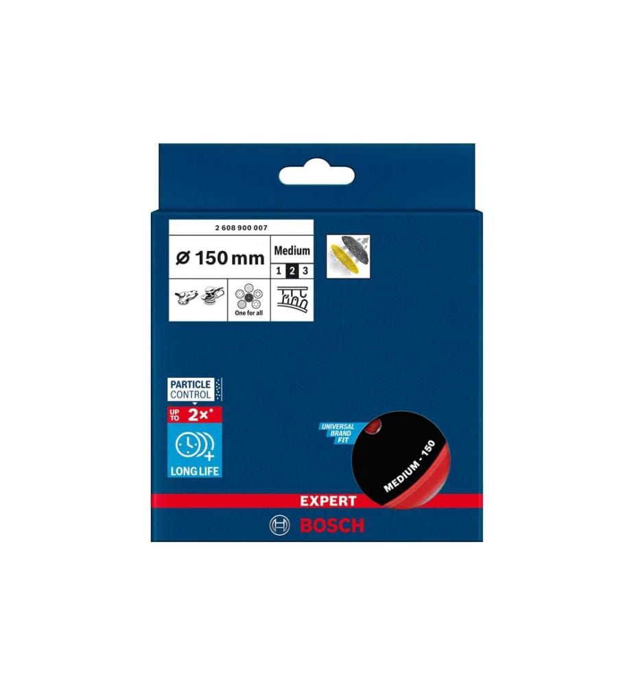 Bosch Professional Disque de support universel EXPERT Multihole, 150 mm, Medium