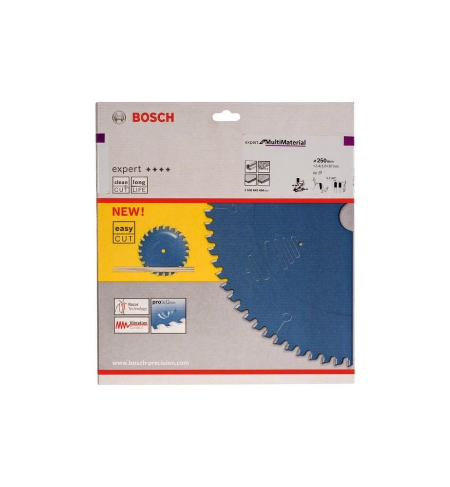 Lame de scie circulaire Bosch Professional Expert for Wood, 250 x 30 x 2.4 mm, Z 80