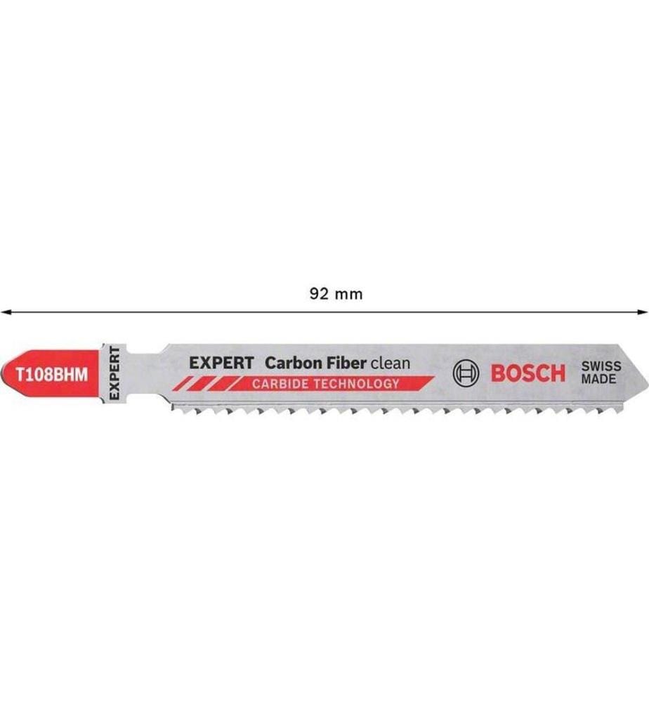 Bosch Professional Lame de scie sauteuse EXPERT Carbon Fiber Clean T 108 BHM, 3 pcs
