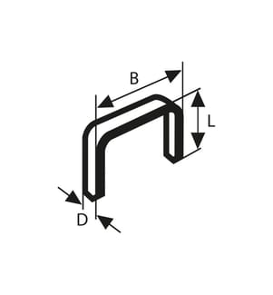 Agrafe pour fil fin Bosch Professional Type 53 11.4 x 0.74 x 8 mm