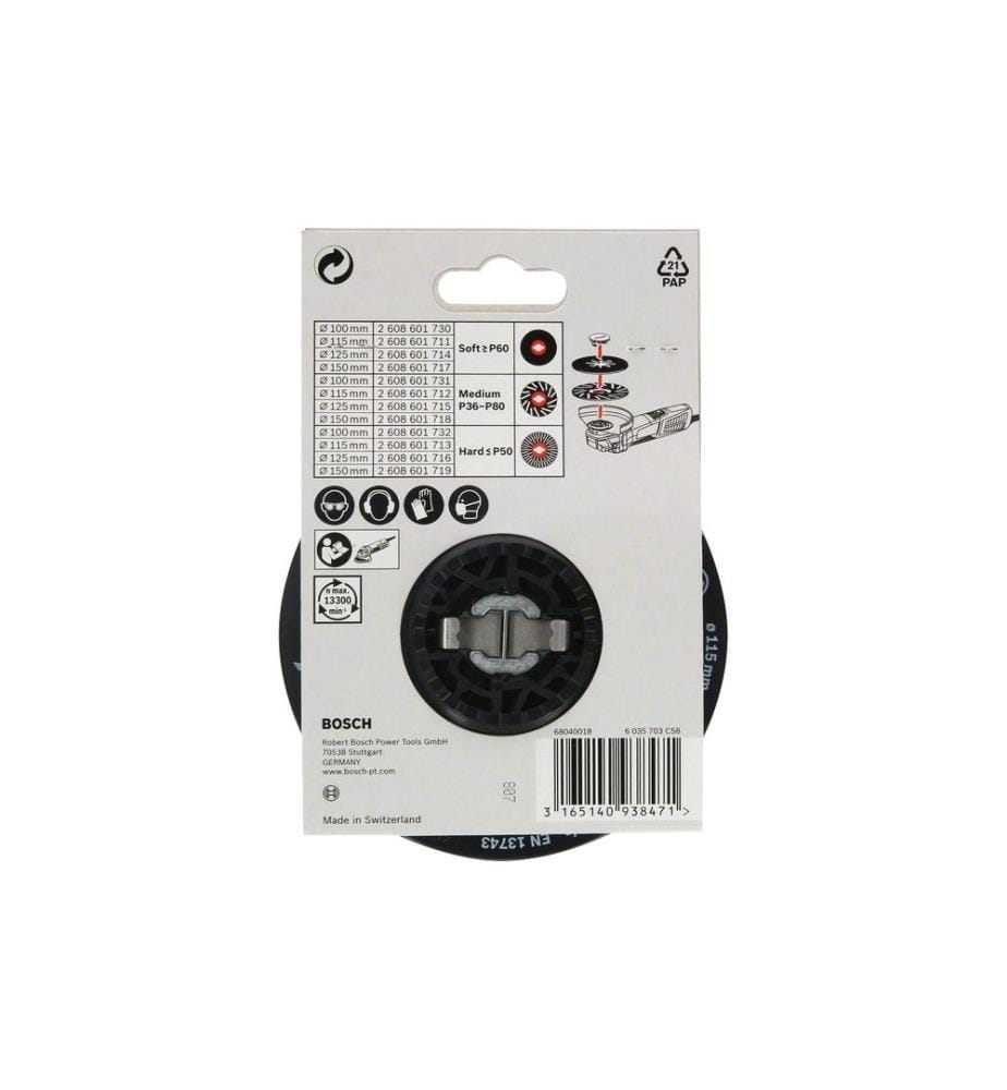 Plateau de ponçage Bosch Professional X-LOCK 115 mm souple