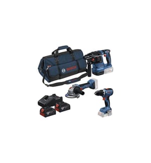 Ensemble d'outils sans fil Bosch Professional GSR + GWS + GBH + 2x GBA 18 V 4Ah