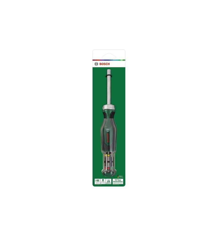 Bosch Tournevis à cliquet pour embouts + 12 bits