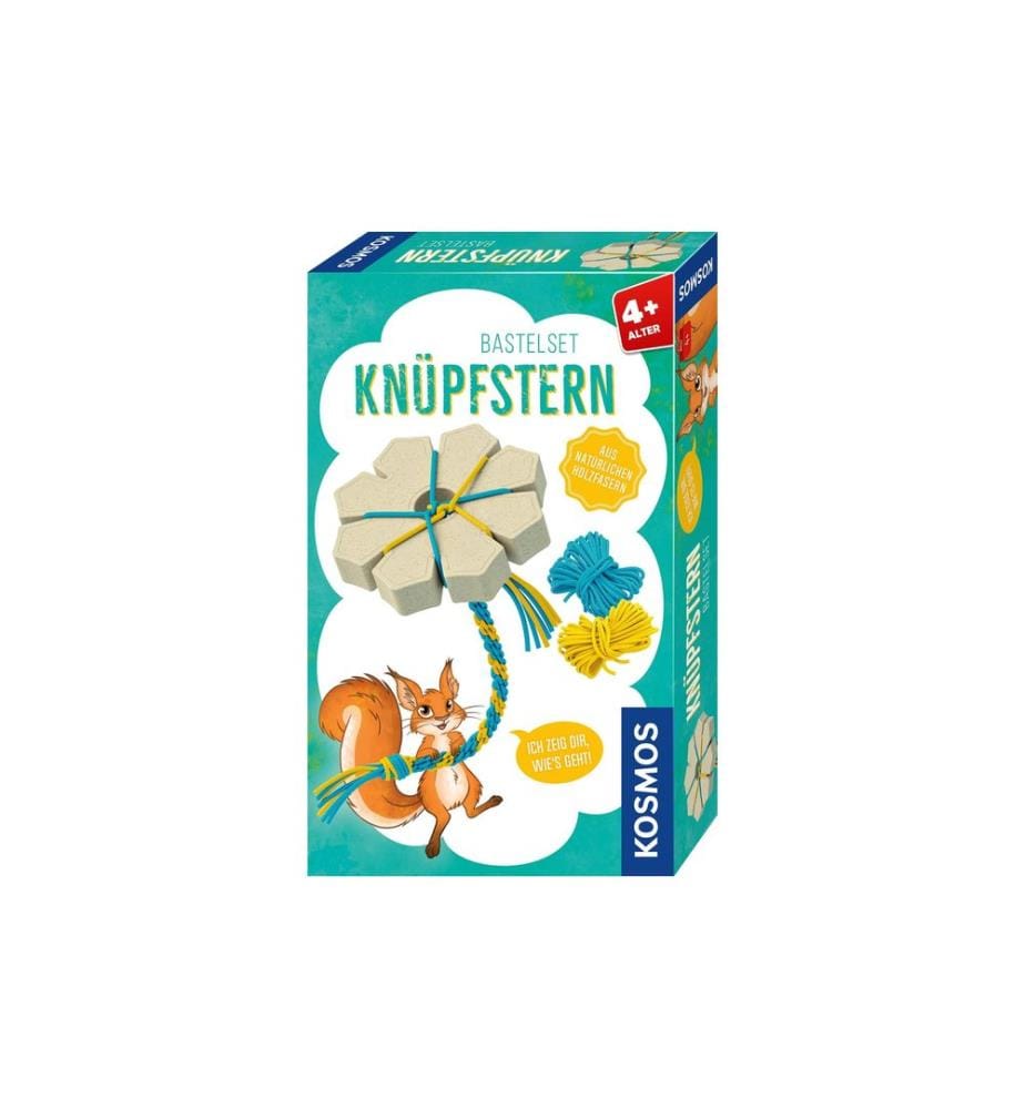 KOSMOS - Bastelset Knüpfstern aus natürlichen Holzfasern