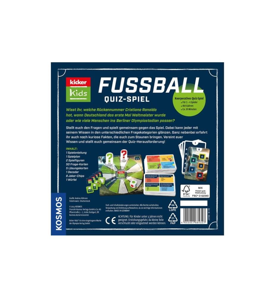 KOSMOS - Jeux d'enfant Kicker Kids Fussball-Quiz -DE-