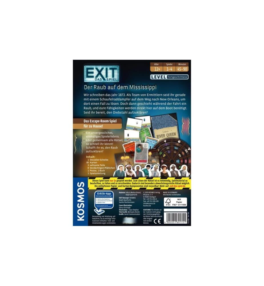 KOSMOS - Jeux de connaisseur EXIT: Der Raub auf dem Mississippi