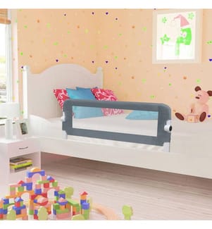 Kleinkind-Bettschutzgitter Grau 102x42 cm Polyester