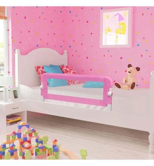Kleinkind-Bettschutzgitter Rosa 120x42 cm Polyester