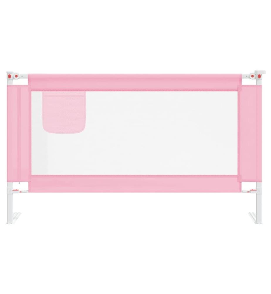 Kleinkind-Bettschutzgitter Rosa 140x25 cm Stoff