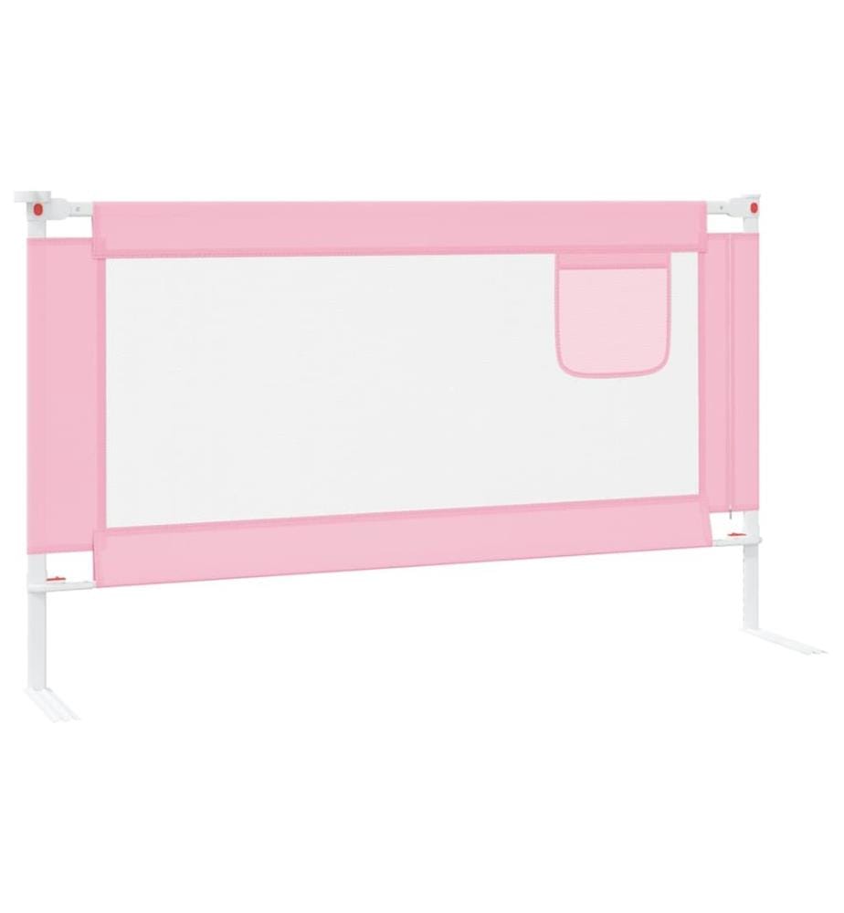 Kleinkind-Bettschutzgitter Rosa 140x25 cm Stoff