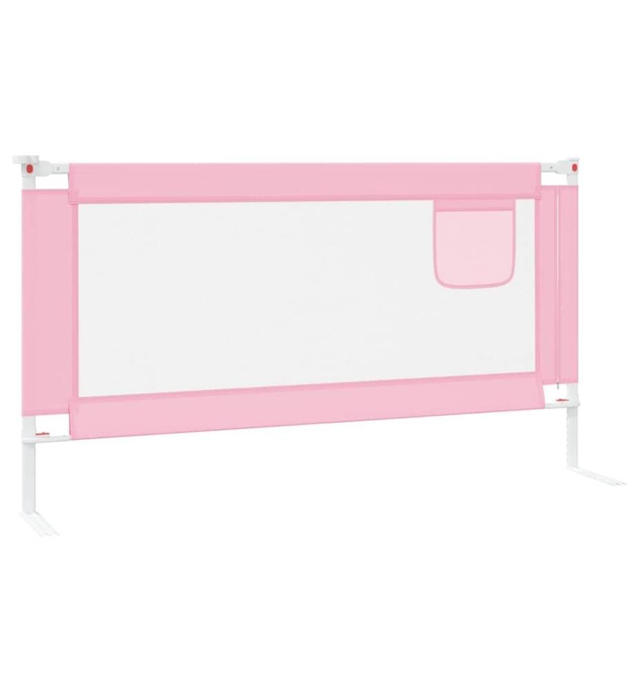 Barrière de sécurité de lit d'enfant Rose 160x25 cm Tissu