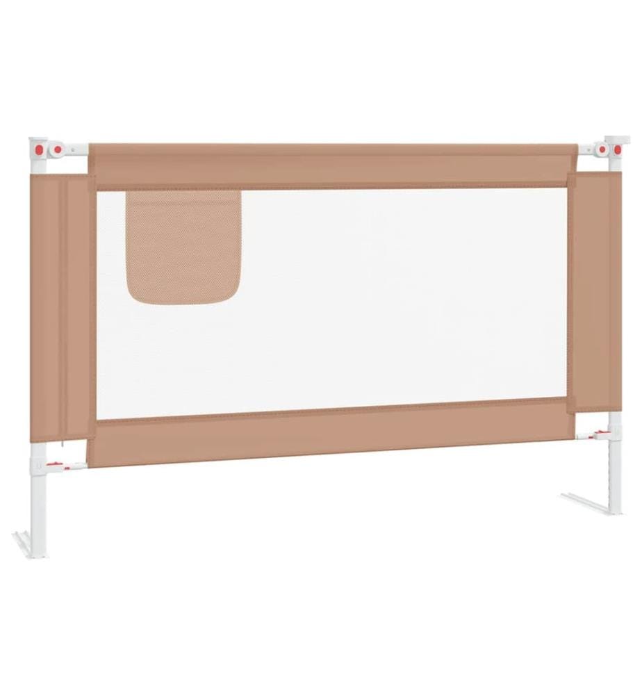 Kleinkind-Bettschutzgitter Taupe 120x25 cm Stoff