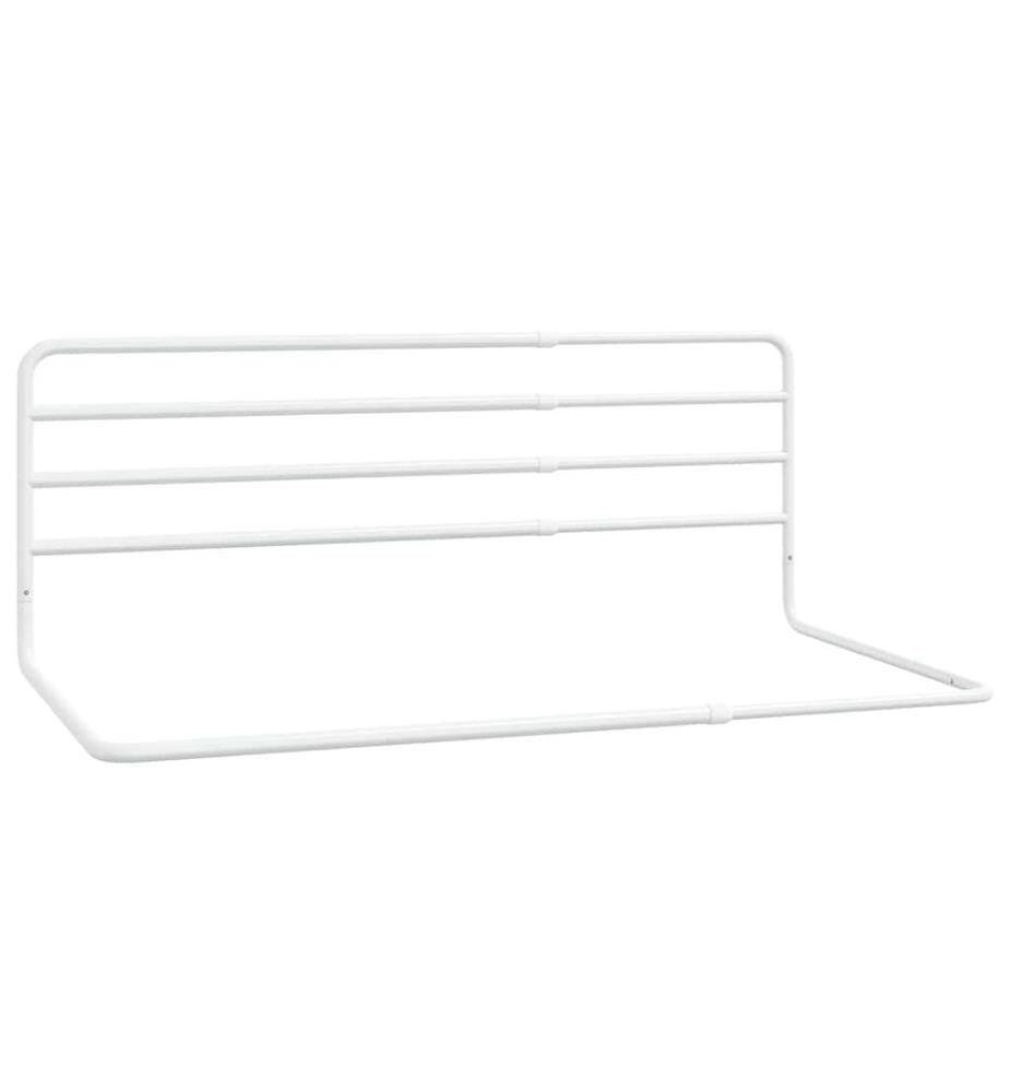 Barrière de sécurité de lit d'enfant Blanc (76-137)x55 cm Fer