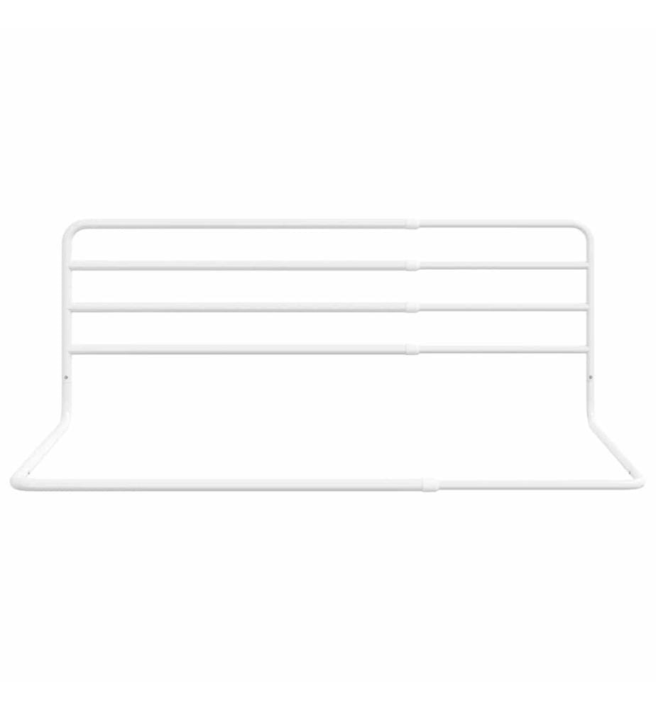Barrière de sécurité de lit d'enfant Blanc (76-137)x55 cm Fer