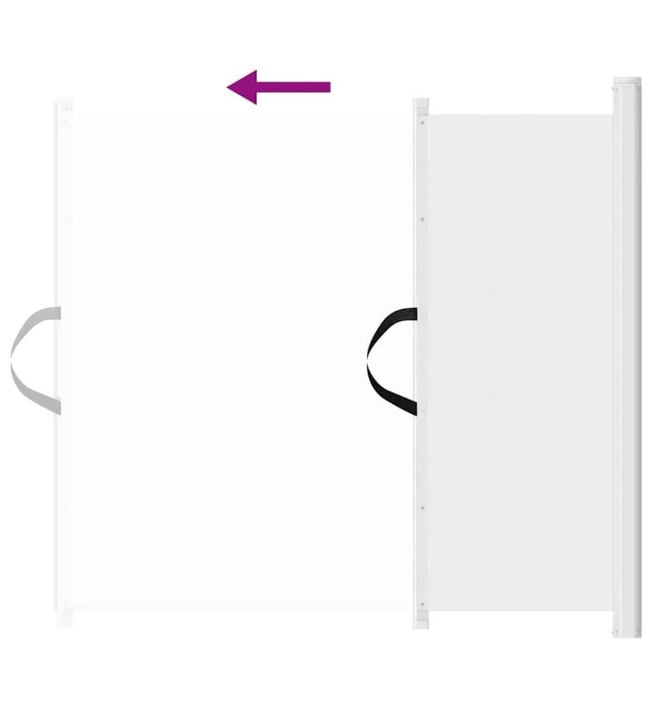 Porte rétractable pour animaux de compagnie blanc 102,5x125 cm