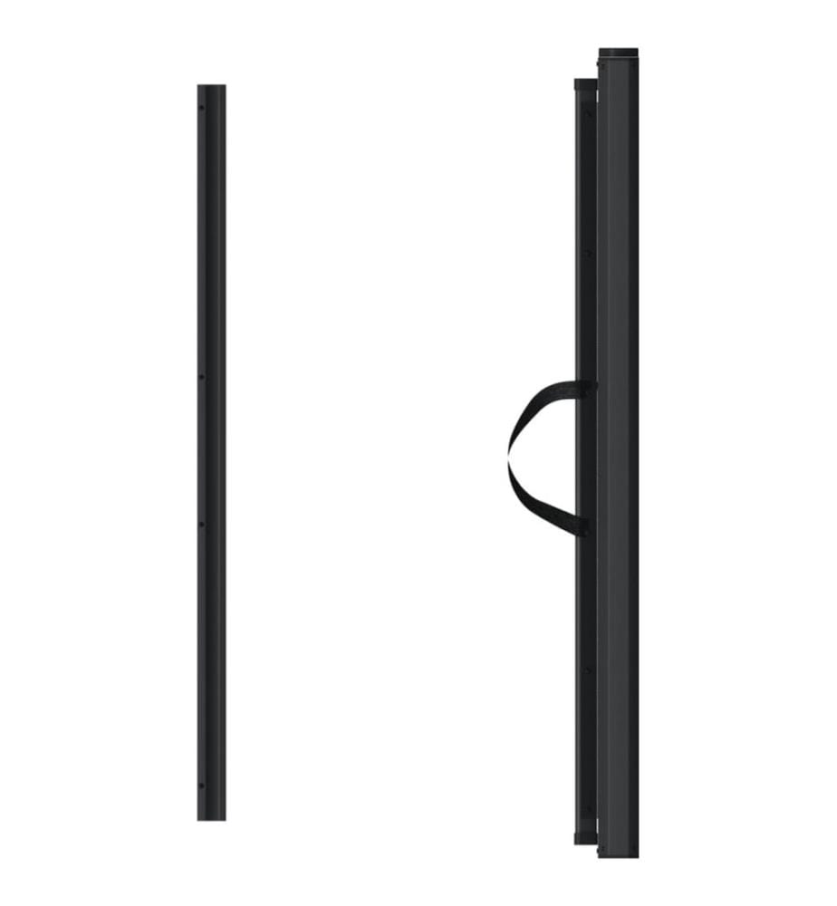 Porte rétractable pour animaux de compagnie noir 102,5x125 cm