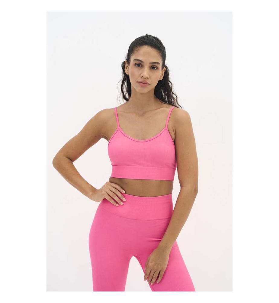 Nahtloses Sport-Bralette - Rosa