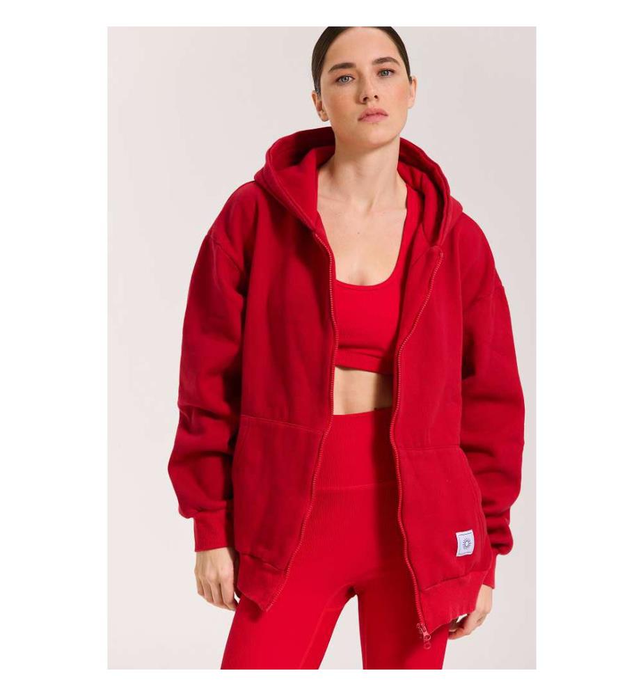 Flow Kapuzen-Sweatshirt - Rot
