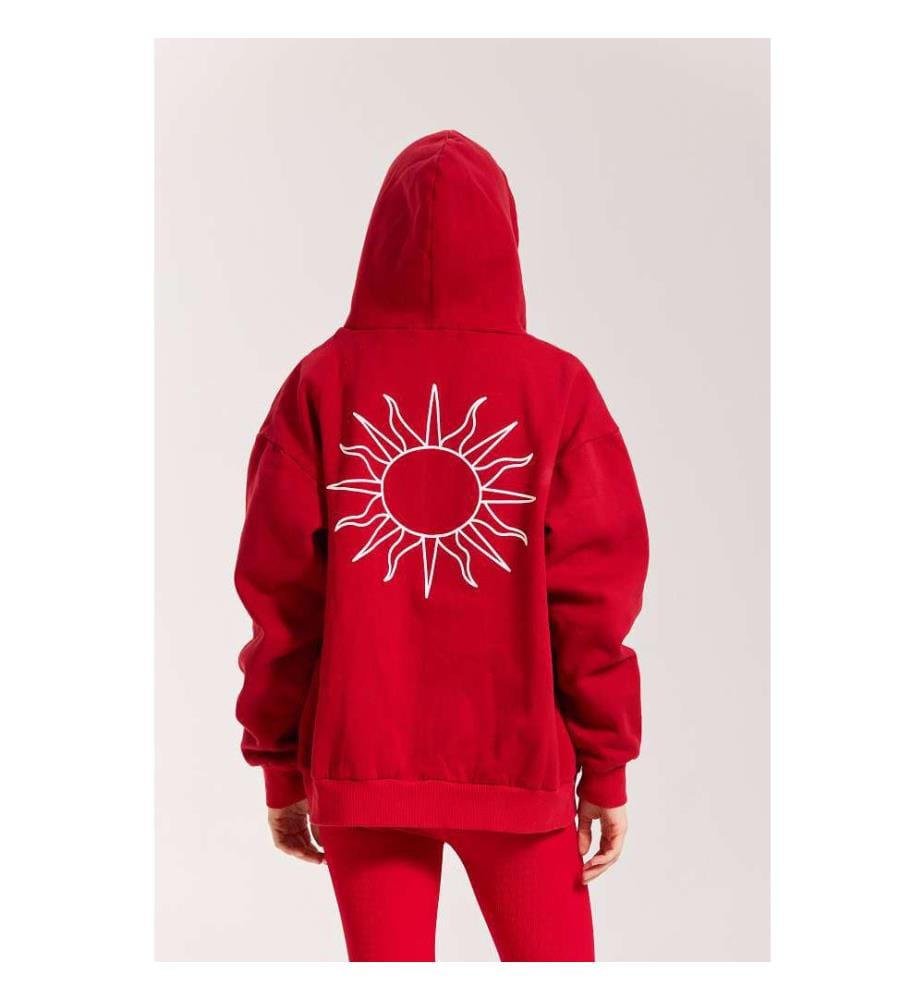 Flow Kapuzen-Sweatshirt - Rot