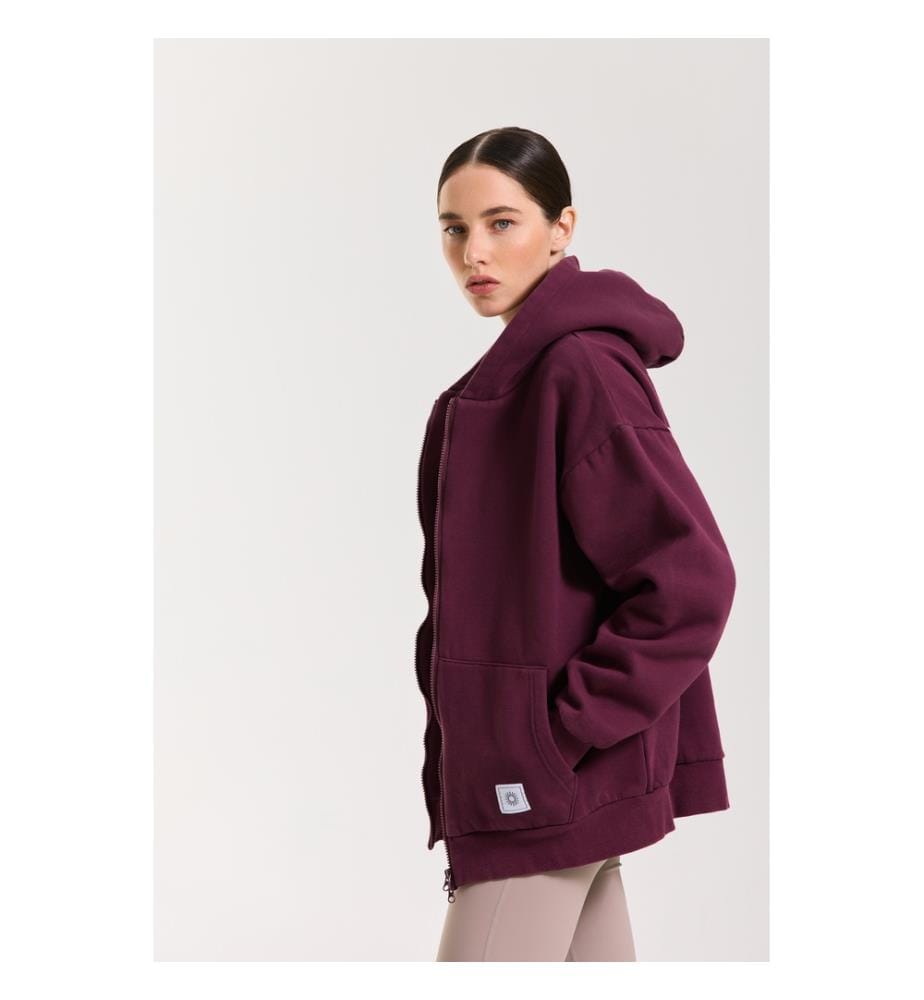 Flow Kapuzen-Sweatshirt - Bordeaux