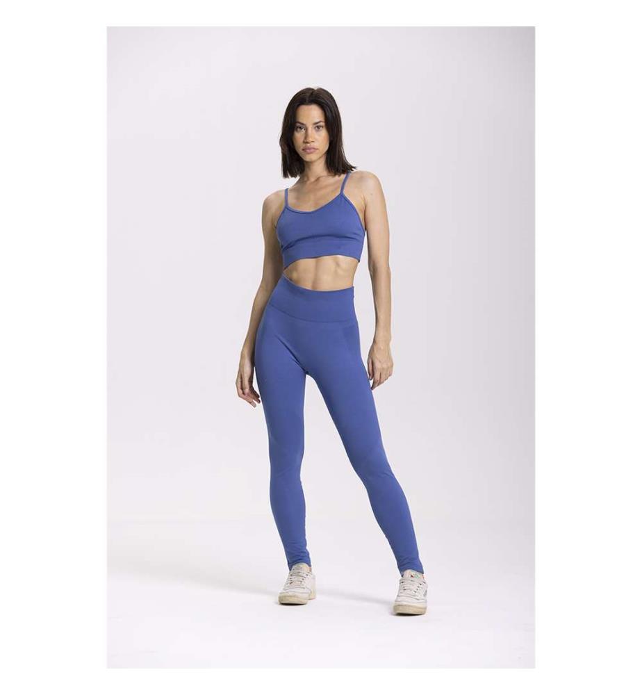 Nahtlose Leggings - Blau