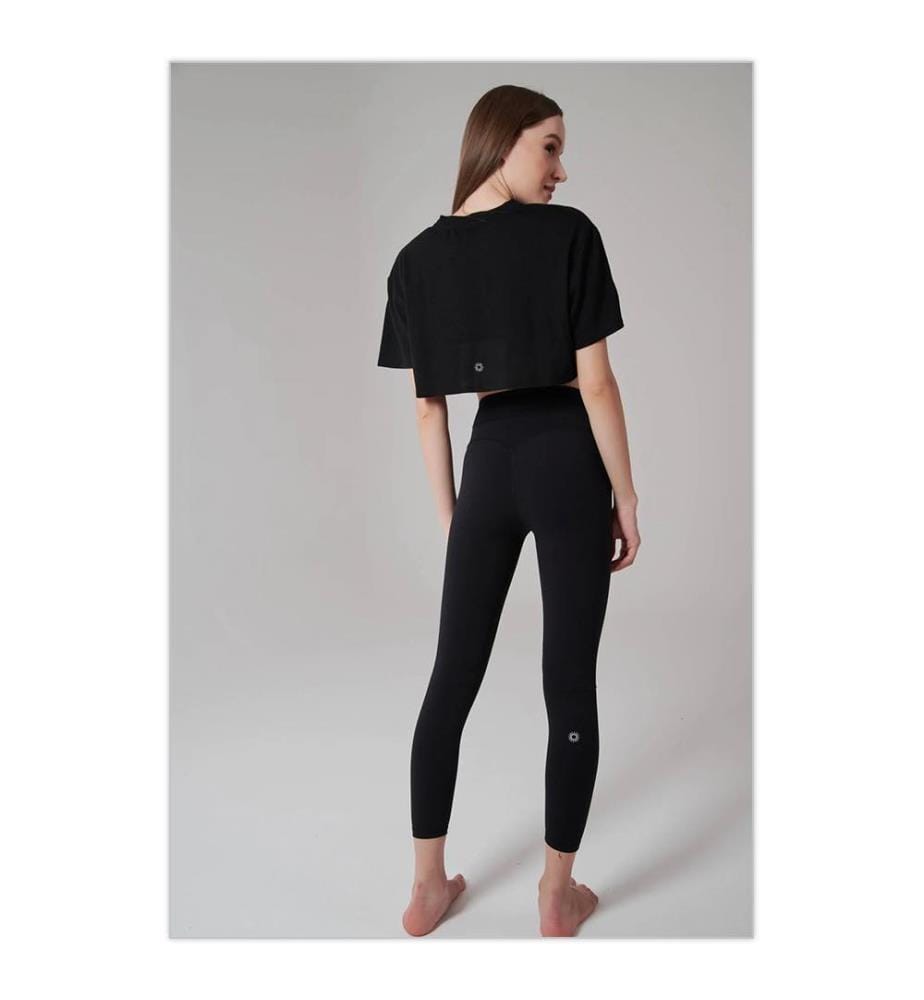 Crop T-Shirt - Schwarz