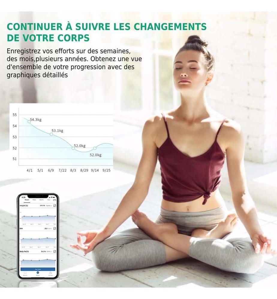Digitale Bluetooth-Waage - Schwarz